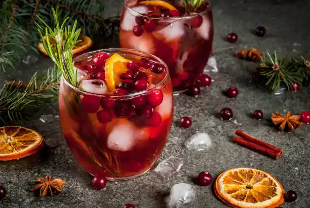 Cocktail canneberges et orange
