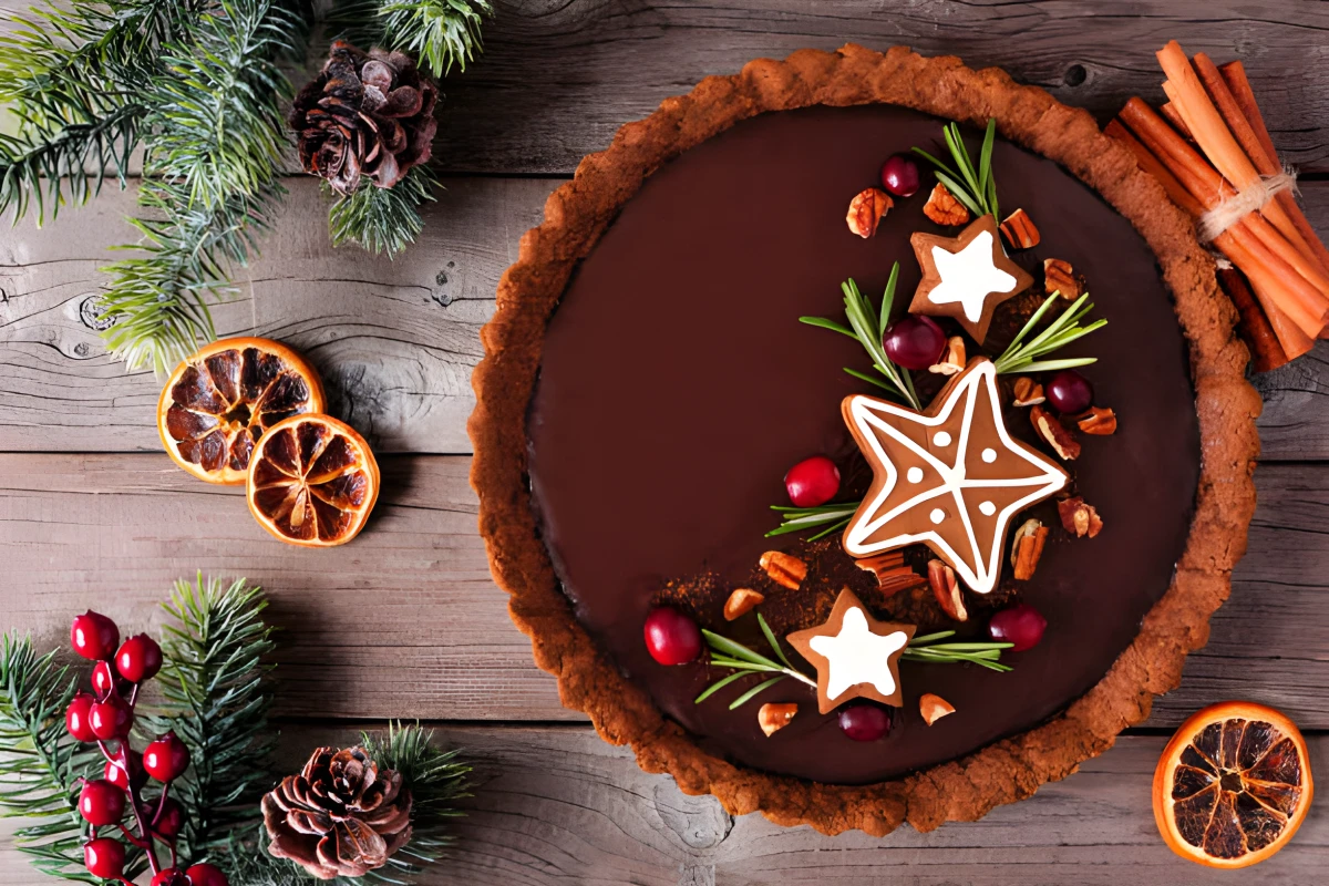 Tarte pain d’épice-chocolat