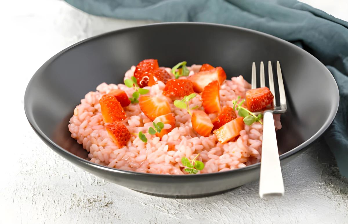 Risotto sucré aux fruits rouges