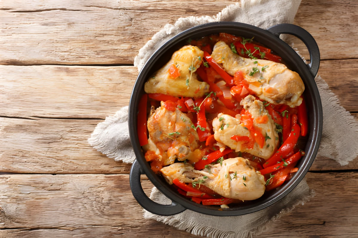 Image de la recette de Poulet Basquaise au Airfryer