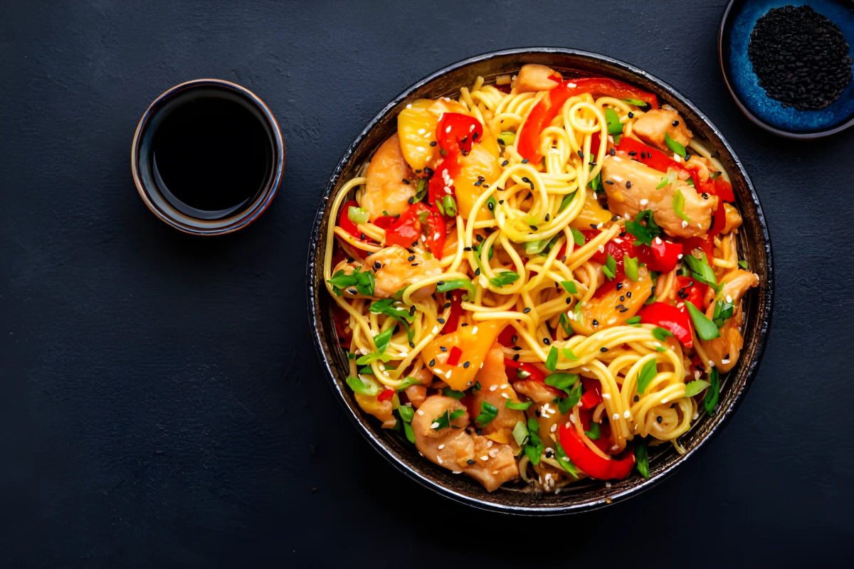 Image de la recette de Nouilles sautées thaïlandaises à l’Airfryer