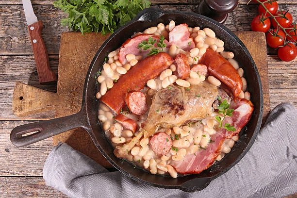 Cassoulet de poulet et saucisses à l'airfryer