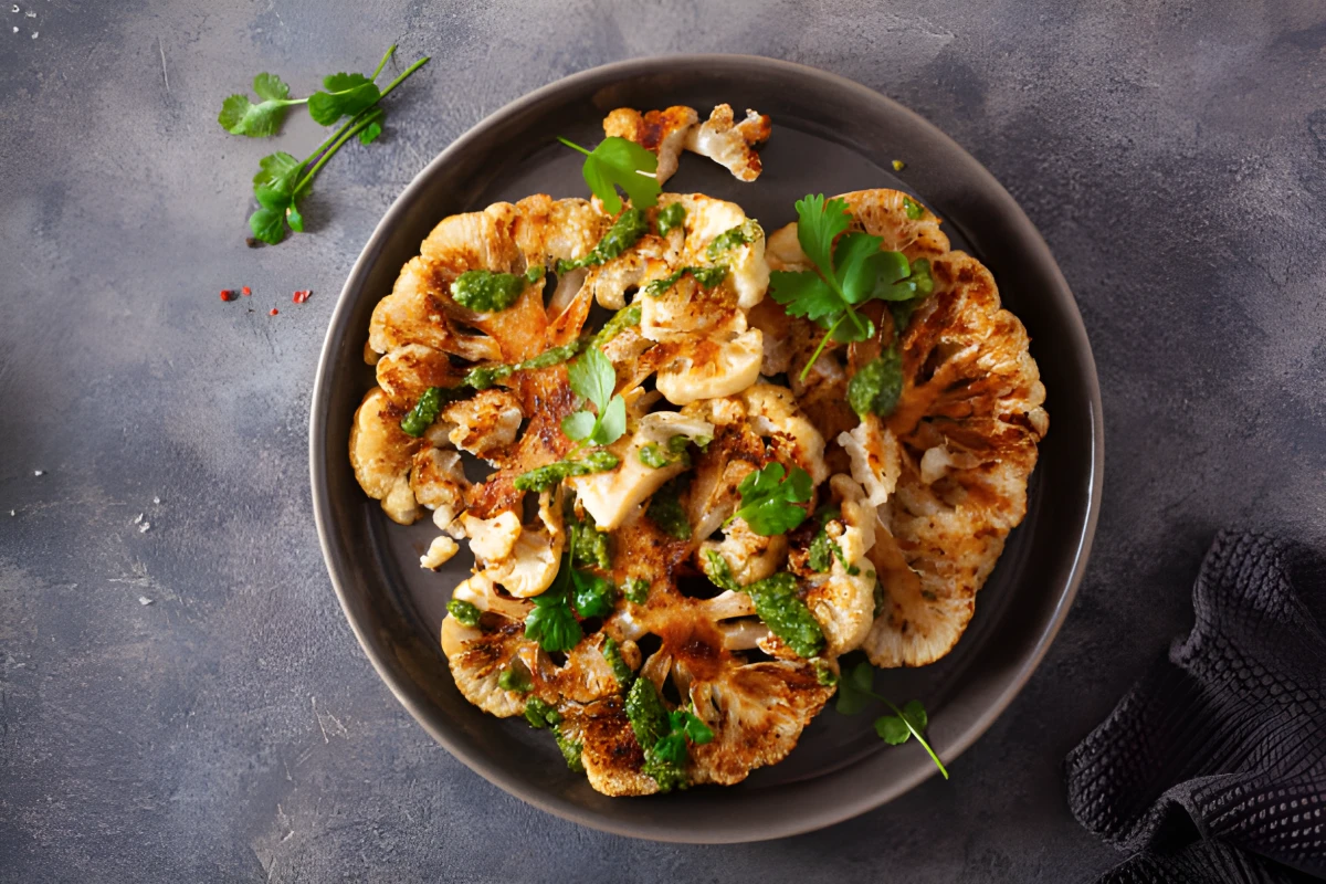 Image de la recette de Steaks de Chou-fleur Rôtis à l'Airfryer