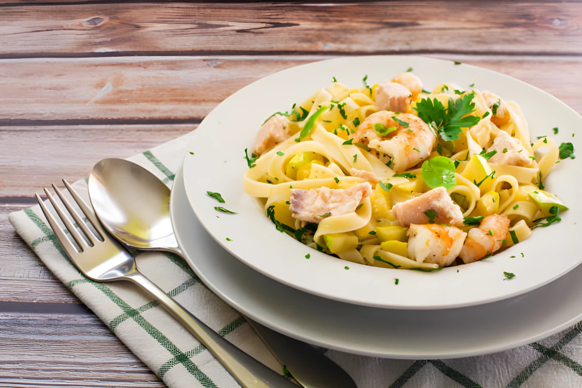 Image de la recette de Tagliatelles crémeuses au Saumon avec Monsieur Cuisine