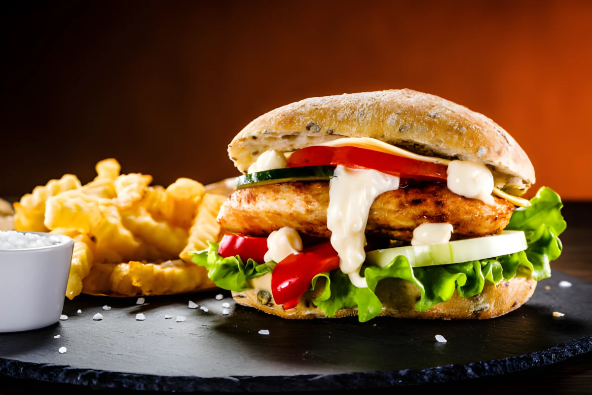 Image de la recette de Burger de poulet à l'Airfryer