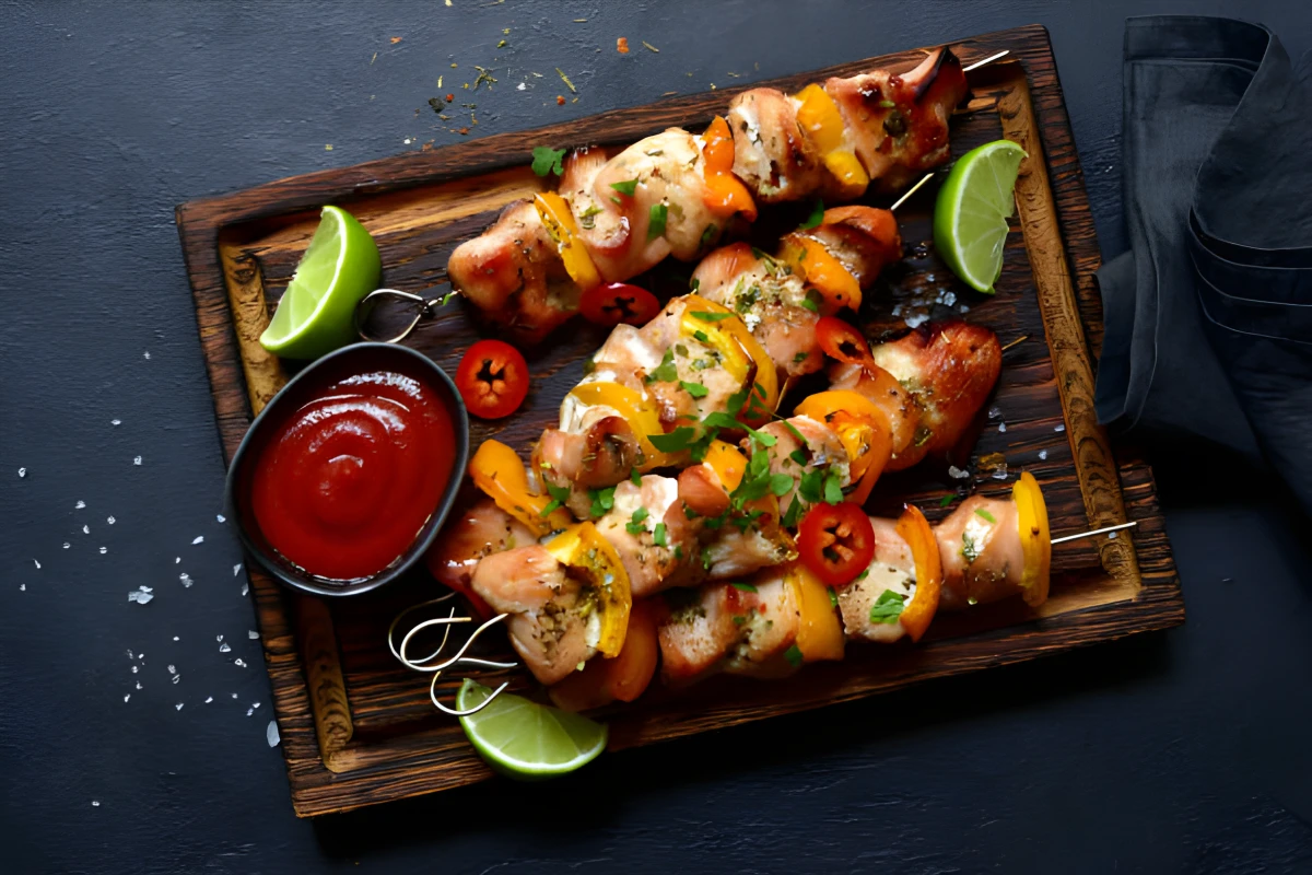 Image de la recette de Brochettes de Poulet Mariné à l'Airfryer