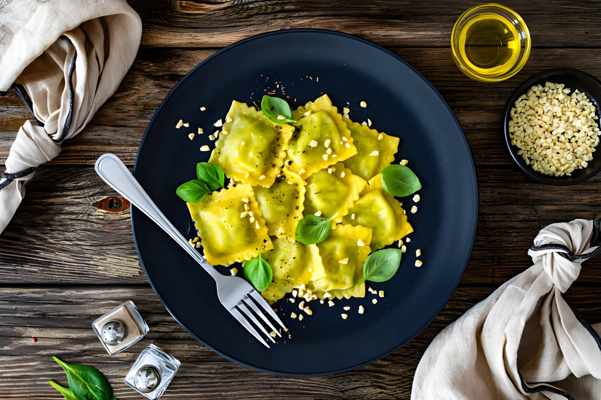 Image de la recette de Raviolis ricotta basilic maison