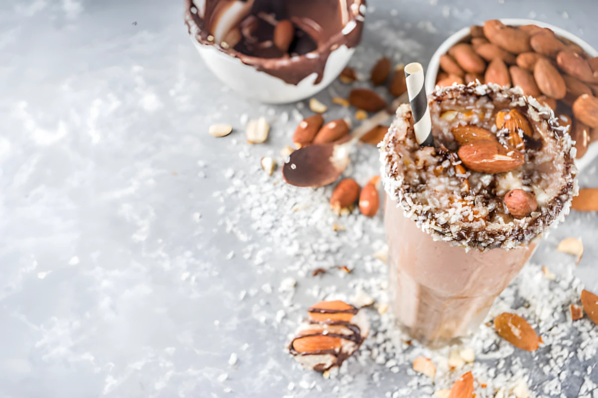 Image de la recette de Smoothie banane chocolat coco