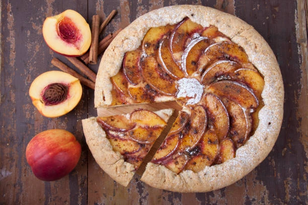 Gâteau sablé aux nectarines et à la ricotta