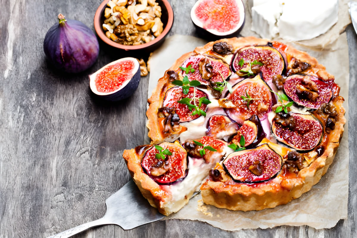 Image de la recette de Tarte aux  figues fraîches et fromage de chèvre