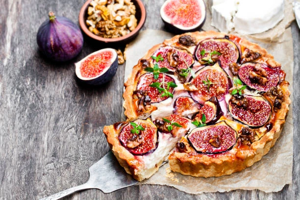 Tarte aux  figues fraîches et fromage de chèvre