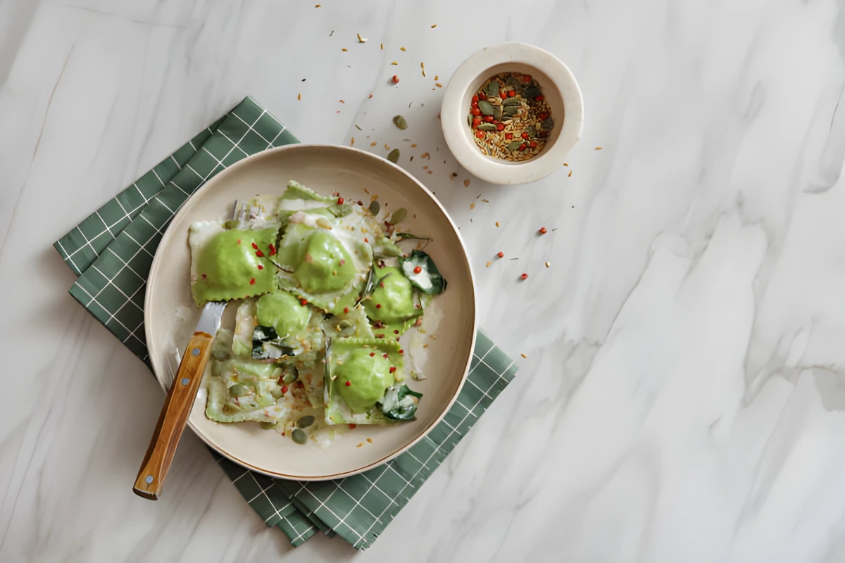Image de la recette de Raviolis aux épinards