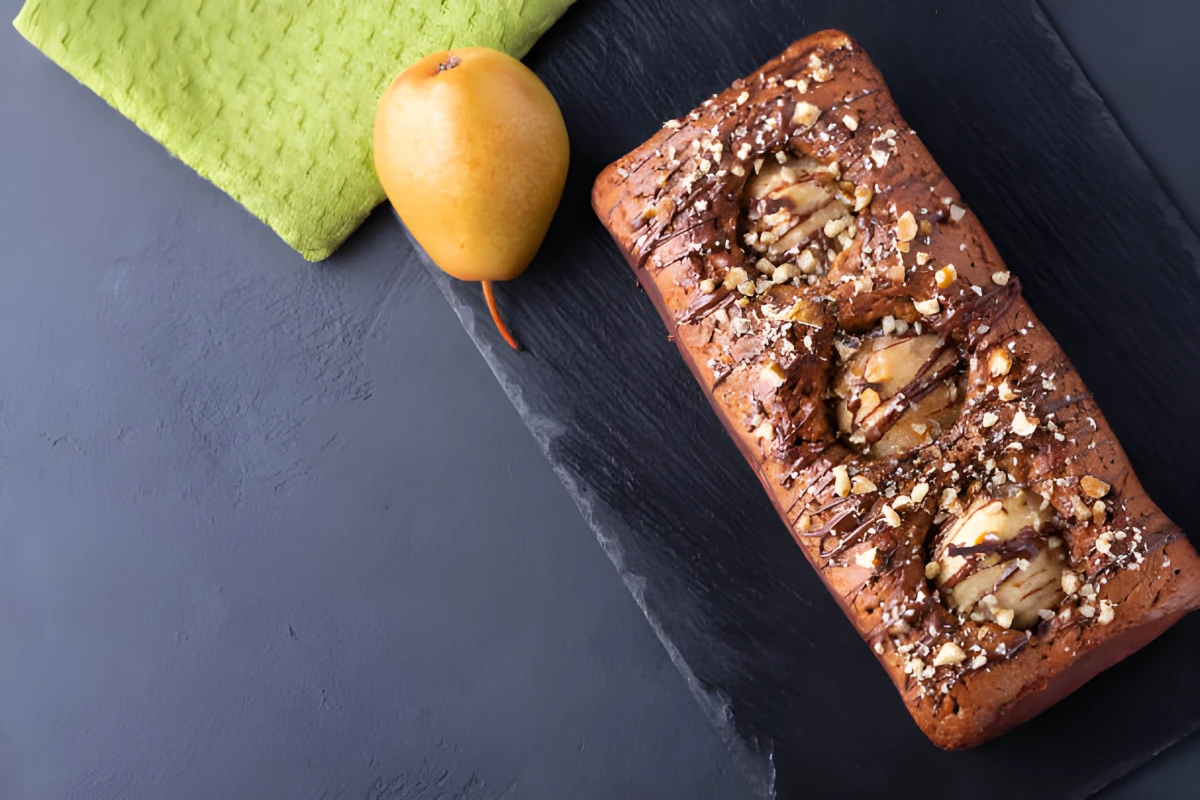 Gâteau Chocolat, Poires et Noix