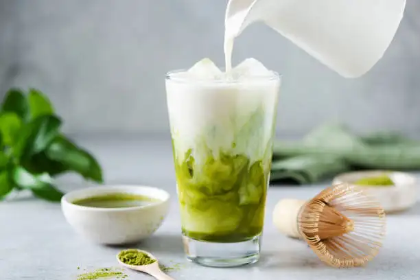 Matcha au lait de soja