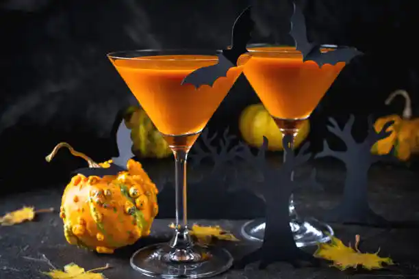 Cocktails oranges de martini