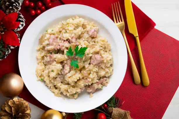 Risotto à la saucisse butifarra