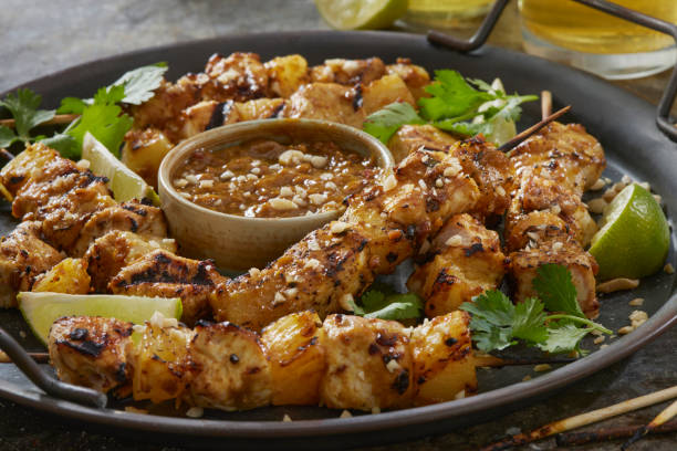 Image de la recette de Brochettes de poulet à l’ananas BBQ