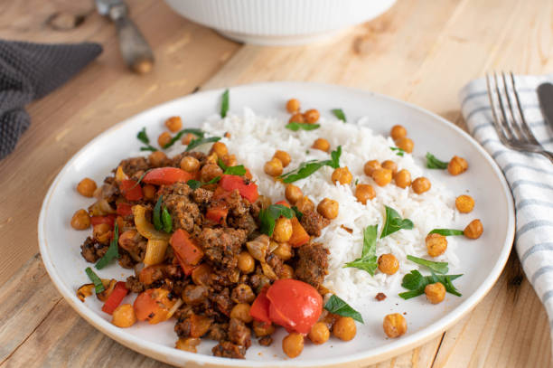 Image de la recette de Sauté bœuf pois chiches légumes