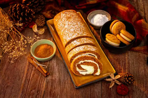 Pumpkin Spice Cheesecake Roll