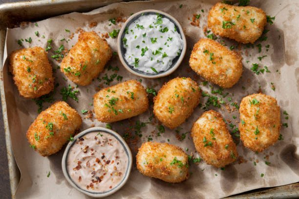 Croquettes de purée crémeuse au fromage