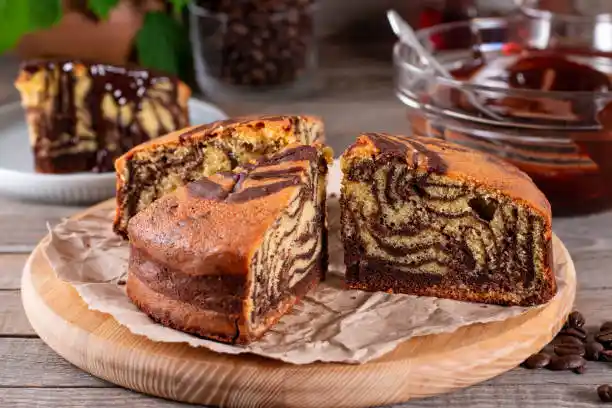 Gâteau zébré vanille-choco
