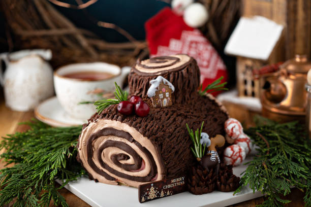 Image de la recette de Bûche de Noël en rondin