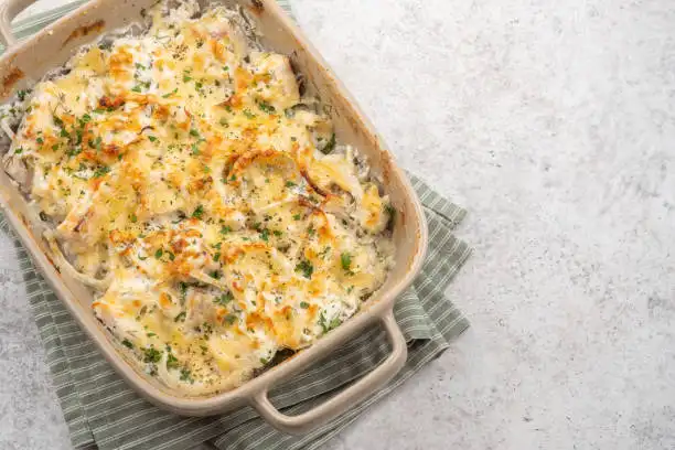 Gratin de poisson blanc au chou-fleur et pommes de terre