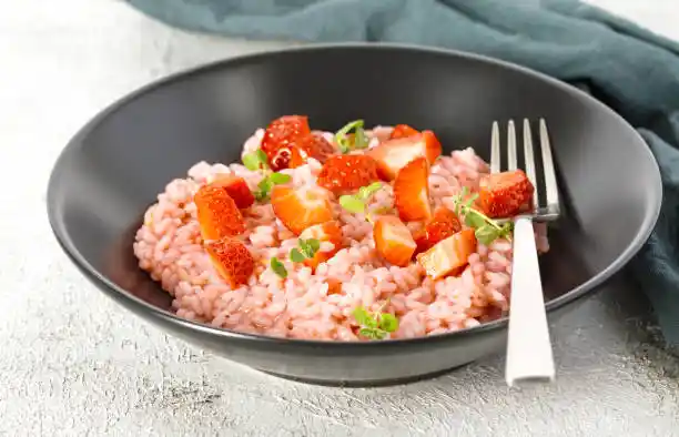 Risotto sucré aux fruits rouges
