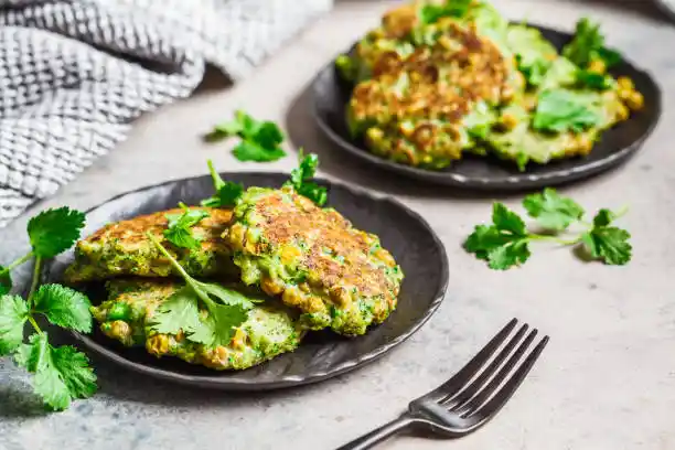 Crêpes vertes de brocoli et pois