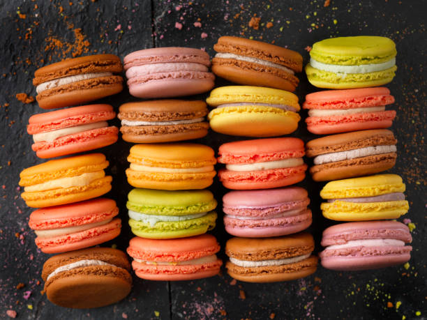 Macarons multicolores